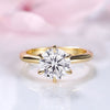 2.0 CT Classic 6 Prong Round Cut Sterling Silver Engagement Ring