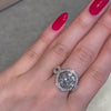 Beautiful Round Cut Twisted Engagement Ring in925 Sterling Silver